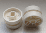 Wheel 14mm D. x 9.9mm with Center Groove, Fake Bolts and 6 Double Spokes