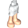 Mini Doll Hips and Skirt Wrap with Light Nougat Legs and Feet Pattern - Thick Hinge