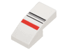 Slope, Curved 2 x 1 x 2/3 with Red, Light Bluish Gray and Black Stripes Pattern