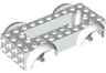 Vehicle, Base 5 x 10 x 2 1/2 with Mudguards and 2 x 6 Recessed Center with 3 Holes with Light Bluish Gray Wheels Holders Attached