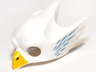 Minifigure, Headgear Mask Bird / Eagle with Yellow Beak and Medium Blue Feathers Pattern
