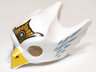 Minifigure, Headgear Mask Bird / Eagle with Yellow Beak, Gold Tiara, and Medium Blue Feathers Pattern