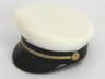 Minifigure, Headgear Cap, Captain with Sailor Black Visor and Gold Braid Pattern