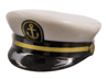 Minifigure, Headgear Cap, Captain with Sailor Black Visor, Gold Braid and Anchor Pattern