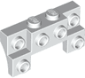 Brick, Modified 2 x 4 - 1 x 4 with 2 Recessed Studs and Thin Side Arches