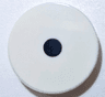 Tile, Round 2 x 2 with Bottom Stud Holder with Black Dot / Eye Pattern