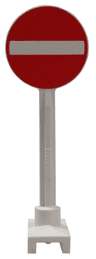 Road Sign Round with No Entry / Thoroughfare Pattern