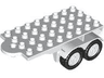 Duplo Trailer Flatbed 4 x 8 with Hook and Four Black Wheels with White Hubs