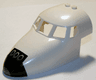 Aircraft Fuselage Forward Top Curved 6 x 10 x 4 with 5 Window Panes with Shuttle Nose Pattern