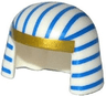 Minifigure, Headgear Nemes / Kerchief with Gold Trim and Blue Stripes Pattern