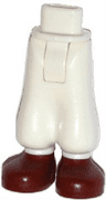 Mini Doll Hips and Trousers Baggy with Dark Red Shoes Pattern - Thick Hinge