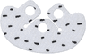 Minifigure Cape Cloth, Rounded Collar with 3 Top Holes with Black Fur Spots Pattern