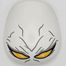 Large Figure Armor, Round, Smooth with Large Bright Light Orange Eyes and Dark Bluish Gray Wrinkles Pattern