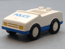 Duplo Car with 1 x 2 Studs with Blue Base and 'POLICE' Pattern