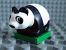 Duplo Panda Baby Cub on Green Base, Eyes Looking Left