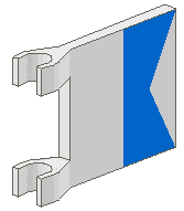 Flag 2 x 2 Square with Diver Blue Pattern on Both Sides