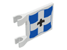 Flag 2 x 2 Square with Imperial Soldier Black Symbol over White Cross on Blue Background Pattern on Both Sides