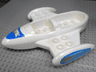 Duplo Spaceship Body with Blue and Silver Pattern