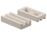 Tile, Modified 1 x 2 Grille without Bottom Groove