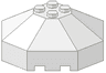 Windscreen 6 x 6 x 2 Octagonal Canopy without Axle Hole