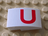 Slope, Curved 3 x 2 with Red 'U' Pattern