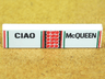 Tile 1 x 4 with 'CIAO' and 'McQUEEN' Pattern