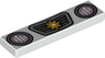 Tile 1 x 4 with Bright Pink Headlights and Silver Grille with Bright Light Orange Flower Pattern