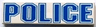 Tile 1 x 4 with 'POLICE' Blue Outline Pattern