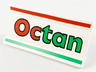 Vehicle, Spoiler / Plow Blade 6 x 3 with Hinge with Red and Green Stripes and 'Octan' Pattern