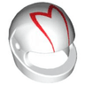Minifigure, Headgear Helmet Motorcycle (Standard) with Red 'M' Pattern