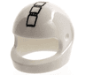 Minifigure, Headgear Helmet Motorcycle (Standard) with 5 Black Rectangles Pattern