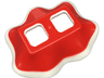 Minifigure Skirt Plastic with Red Top Pattern