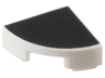Tile, Round 1 x 1 Quarter with Black Surface Pattern