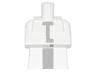 Torso, Modified Long with Folded Arms with Pixelated Light Bluish Gray Minecraft Villager Pattern