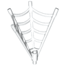 Minifigure, Weapon Spider Web, Half-Cone Shaped