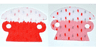 Minifigure Cape Cloth, Arm Holes and Rounded Collar with Red and Gray Fur Spots and Red Back Pattern