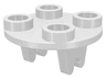 Plate, Round 2 x 2 Thin with Wheel Holder