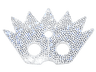 Minifigure Cape Cloth, Pointed Collar with 7 Points and Silver Iridescent Dots Pattern