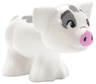 Pig, Baby Piglet, Friends Style with Dark Bluish Gray Eyebrows, Small Black Eyes, Bright Pink Nose, and Dark Bluish Gray Rough Spots Pattern (Disney Pua)