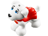 Dog, Small Super Hero with Blue Eyes, Red Cape and Superman 'S' Logo Pattern (Krypto)