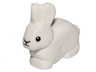 Bunny / Rabbit with Black Eyes with White Pupils, Bright Pink Nose Pattern