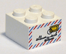Brick 2 x 2 with Mail Envelope Pattern