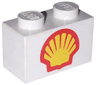 Brick 1 x 2 with Large Shell Logo Pattern (Undetermined Type)