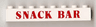 Brick 1 x 8 with Red 'SNACK BAR' Pattern - Embossed Print