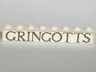 Brick 1 x 8 with 'GRINGOTTS' Pattern
