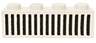 Brick 1 x 4 with Black Grille with 15 Vertical Lines Pattern