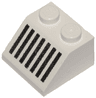 Slope 45 2 x 2 with Black Grille with 7 Vertical Lines Pattern
