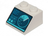 Slope 45 2 x 2 with Dark Blue Sonar Screen Pattern