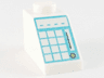 Slope 45 2 x 1 with Light Aqua Keypad on Medium Azure Background Pattern