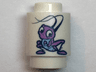 Brick, Round 1 x 1 with Medium Lavender Insect with Bright Light Blue Abdomen and Hand Away from Chin Pattern (Mulan Cri-Kee the Cricket)